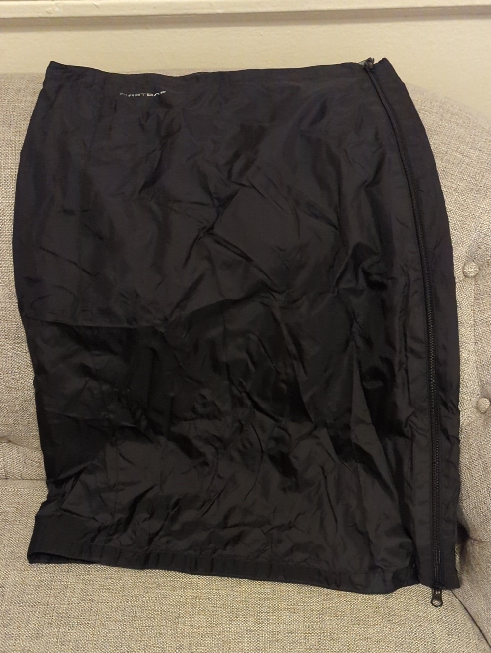 Black Women's Zip-Front Skirt
